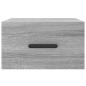 Preview: Wand-Nachttisch Grau Sonoma 35x35x20 cm