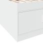 Preview: Tagesbett mit Schubladen ohne Matratze Weiß 90x200 cm