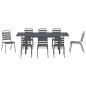 Preview: Garten Essgruppe 9 pcs Anthrazit Pulverbeschichteter Stahl