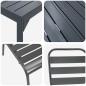 Preview: Garten Essgruppe 9 pcs Anthrazit Pulverbeschichteter Stahl