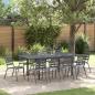 Preview: ARDEBO.de - 11-teiliges Garten-Dining-Set Anthrazit Stahl