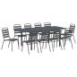 Preview: 11-teiliges Garten-Dining-Set Anthrazit Stahl