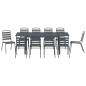 Preview: 11-teiliges Garten-Dining-Set Anthrazit Stahl