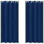 Preview: Vorhänge mit Vorhängen 2 pcs Dunkelblau 260 x 140 cm Polyester
