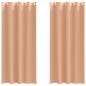 Preview: Vorhänge mit Vorhängen 2 pcs Hellbraun 245 x 140 cm Polyester