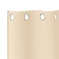 Preview: Verdunkelungs-Vorhänge mit Ringen 2 pcs Creme 225 x 140 cm