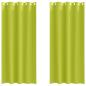 Preview: Vorhänge mit Vorhängen 2 pcs Apfelgrün 245 x 140 cm Polyester