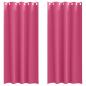 Preview: Vorhänge 2 pcs Leuchtendes Pink 260 x 140 cm Polyester