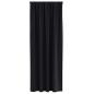 Preview: Vorhänge mit Vorhängen 2 pcs Schwarz 245 x 140 cm Polyester