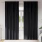 Preview: ARDEBO.de - Vorhänge mit Vorhängen 2 pcs Schwarz 260 x 140 cm Polyester