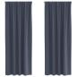 Preview: Vorhänge mit Vorhängen 2 pcs Anthrazit 260 x 140 cm Polyester