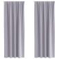Preview: Vorhänge mit Vorhängen 2 pcs Metallgrau 260 x 140 cm Polyester
