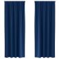 Preview: Vorhänge mit Vorhängen 2 pcs Dunkelblau 245 x 140 cm Polyester