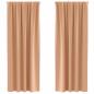 Preview: Vorhänge mit Vorhängen 2 pcs Hellbraun 245 x 140 cm Polyester