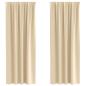 Preview: Vorhänge mit Vorhängen 2 pcs Creme 225 x 140 cm Polyester