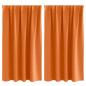Preview: Vorhänge 2 pcs Leuchtendes Orange 140 x 140 cm Polyester