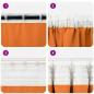 Preview: Vorhänge 2 pcs Leuchtendes Orange 245 x 140 cm Polyester