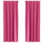 Preview: ARDEBO.de - Vorhänge 2 pcs Leuchtendes Pink 245 x 140 cm Polyester