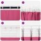 Preview: Verdunkelungs-Vorhänge mit Ringen 2 pcs Helles Pink