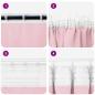 Preview: Vorhänge mit Vorhängen 2 pcs Baby Pink 245 x 140 cm Polyester