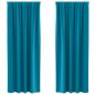Preview: Vorhänge mit Vorhängen 2 pcs Türkis 260 x 140 cm Polyester