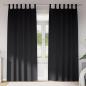 Preview: ARDEBO.de - Vorhänge mit Vorhängen 2 pcs Schwarz 245 x 140 cm Polyester