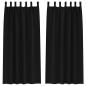 Preview: Vorhänge mit Vorhängen 2 pcs Schwarz 245 x 140 cm Polyester