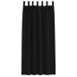 Preview: Vorhänge mit Vorhängen 2 pcs Schwarz 245 x 140 cm Polyester