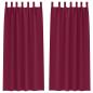 Preview: Vorhänge mit Vorhängen 2 pcs Weinrot 260 x 140 cm Polyester