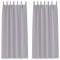 Preview: Vorhänge mit Vorhängen 2 pcs Metallgrau 245 x 140 cm Polyester