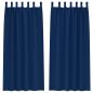 Preview: Vorhänge mit Vorhängen 2 pcs Dunkelblau 260 x 140 cm Polyester
