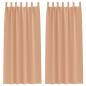Preview: Vorhänge mit Vorhängen 2 pcs Hellbraun 260 x 140 cm Polyester