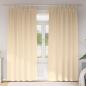 Preview: ARDEBO.de - Vorhänge mit Vorhängen 2 pcs Creme 260 x 140 cm Polyester