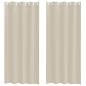 Preview: Vorhänge mit Vorhängen 2 pcs Sand 140 x 225 cm Polyester