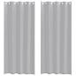 Preview: Vorhänge mit Vorhängen 2 pcs Dunkelgrau 140 x 260 cm Polyester