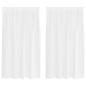 Preview: Vorhänge mit Vorhängen 2 pcs Weiß 140 x 140 cm Polyester