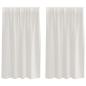 Preview: Vorhänge mit Vorhängen 2 pcs Cremefarben 140 x 140 cm Polyester