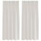 Preview: Vorhänge mit Vorhängen 2 pcs Cremefarben 140 x 175 cm Polyester