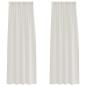 Preview: Vorhänge mit Vorhängen 2 pcs Cremefarben 140 x 225 cm Polyester