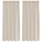 Preview: Vorhänge mit Vorhängen 2 pcs Sand 140 x 175 cm Polyester