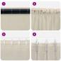 Preview: Vorhänge mit Vorhängen 2 pcs Sand 140 x 175 cm Polyester