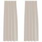 Preview: Vorhänge mit Vorhängen 2 pcs Sand 140 x 260 cm Polyester