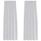 Preview: Vorhänge mit Vorhängen 2 pcs Hellgrau 140 x 245 cm Polyester