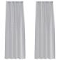 Preview: Vorhänge mit Vorhängen 2 pcs Dunkelgrau 140 x 245 cm Polyester