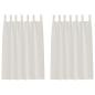 Preview: Vorhänge mit Vorhängen 2 pcs Cremefarben 140 x 140 cm Polyester