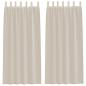 Preview: Vorhänge mit Vorhängen 2 pcs Sand 140 x 225 cm Polyester