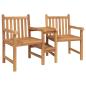Preview: Outdoor-Stühle mit Regal Braun 152 x 63 x 89 cm Teak-Massivholz