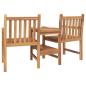 Preview: Outdoor-Stühle mit Regal Braun 152 x 63 x 89 cm Teak-Massivholz