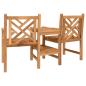 Preview: Outdoor-Stühle mit Regal Lattice Braun 152 x 63 x 89 cm Teak-Massivholz