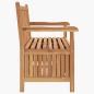 Preview: Gartenaufbewahrungsbank Braun 228 x 60 x 90 cm Teak-Massivholz